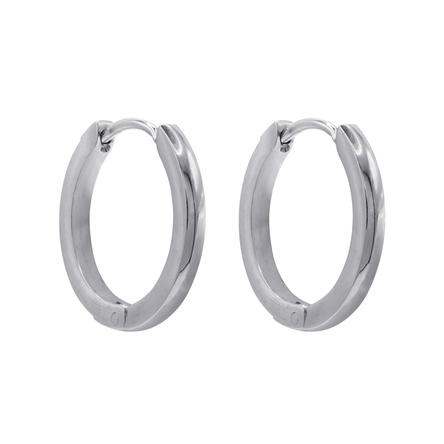 Boucles d'oreilles Heideman Tilde, couleur argent poli