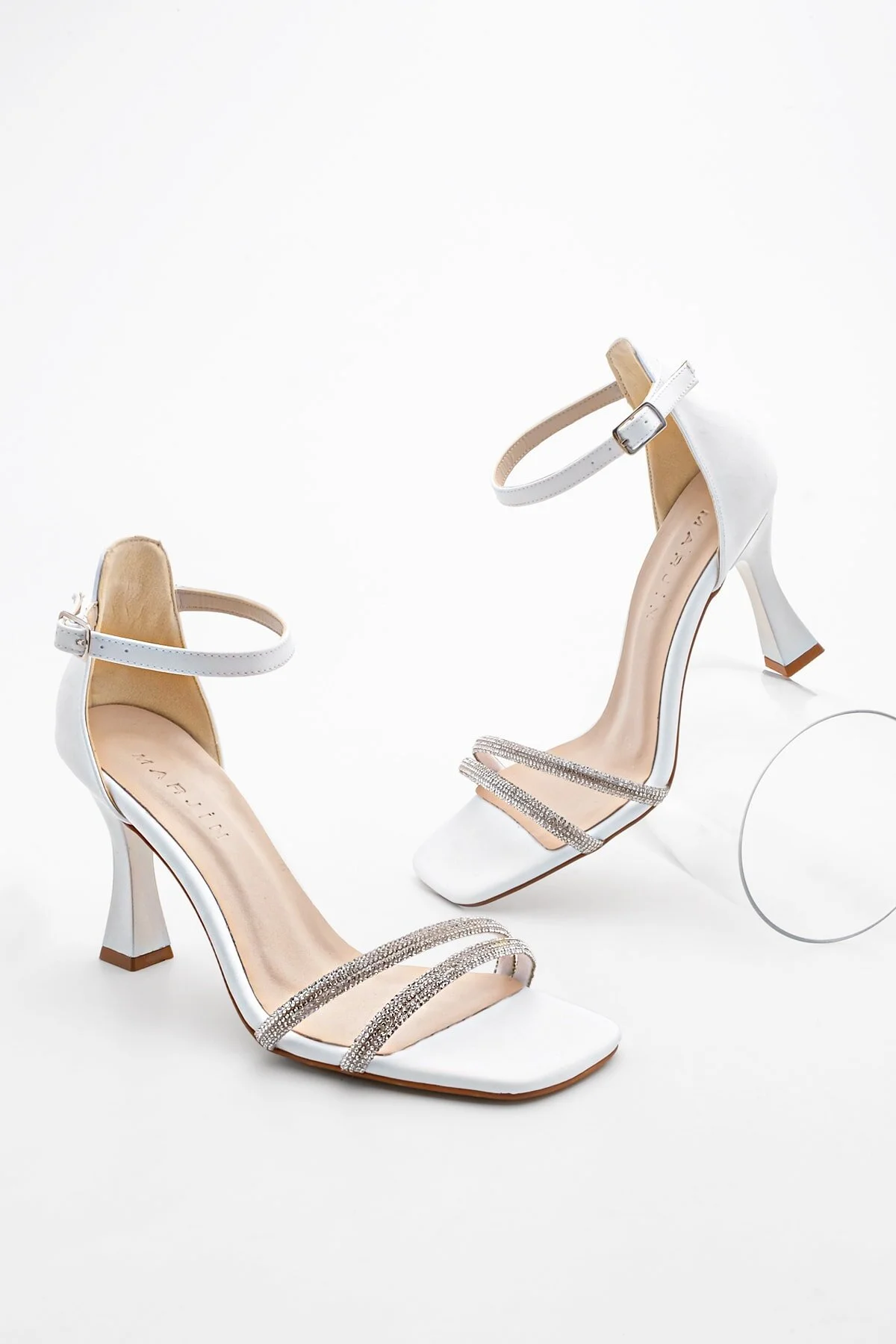 Marjin  Abendschuh - Weiß - Pfennigabsatz/Stiletto
