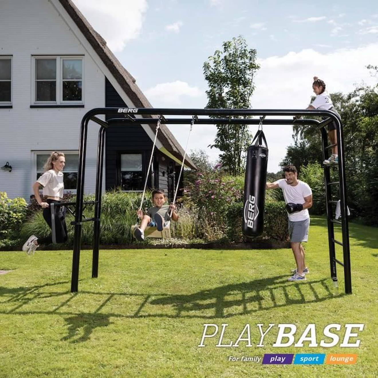 Accessoire Siège de balançoire en bois pour aire de jeux PlayBase BERG (sans portique) blanc