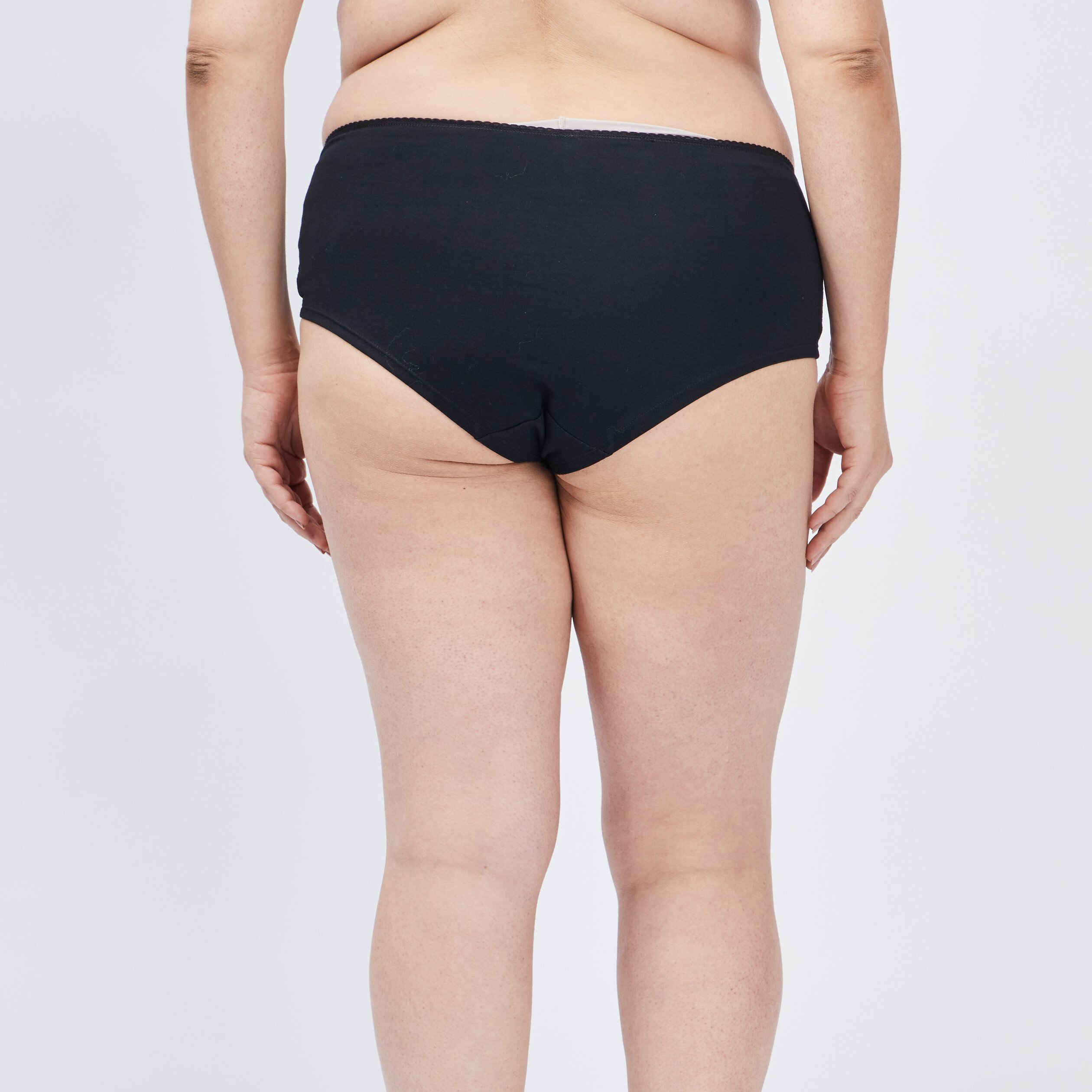 Shorty en coton noir femme grande taille | La Halle
