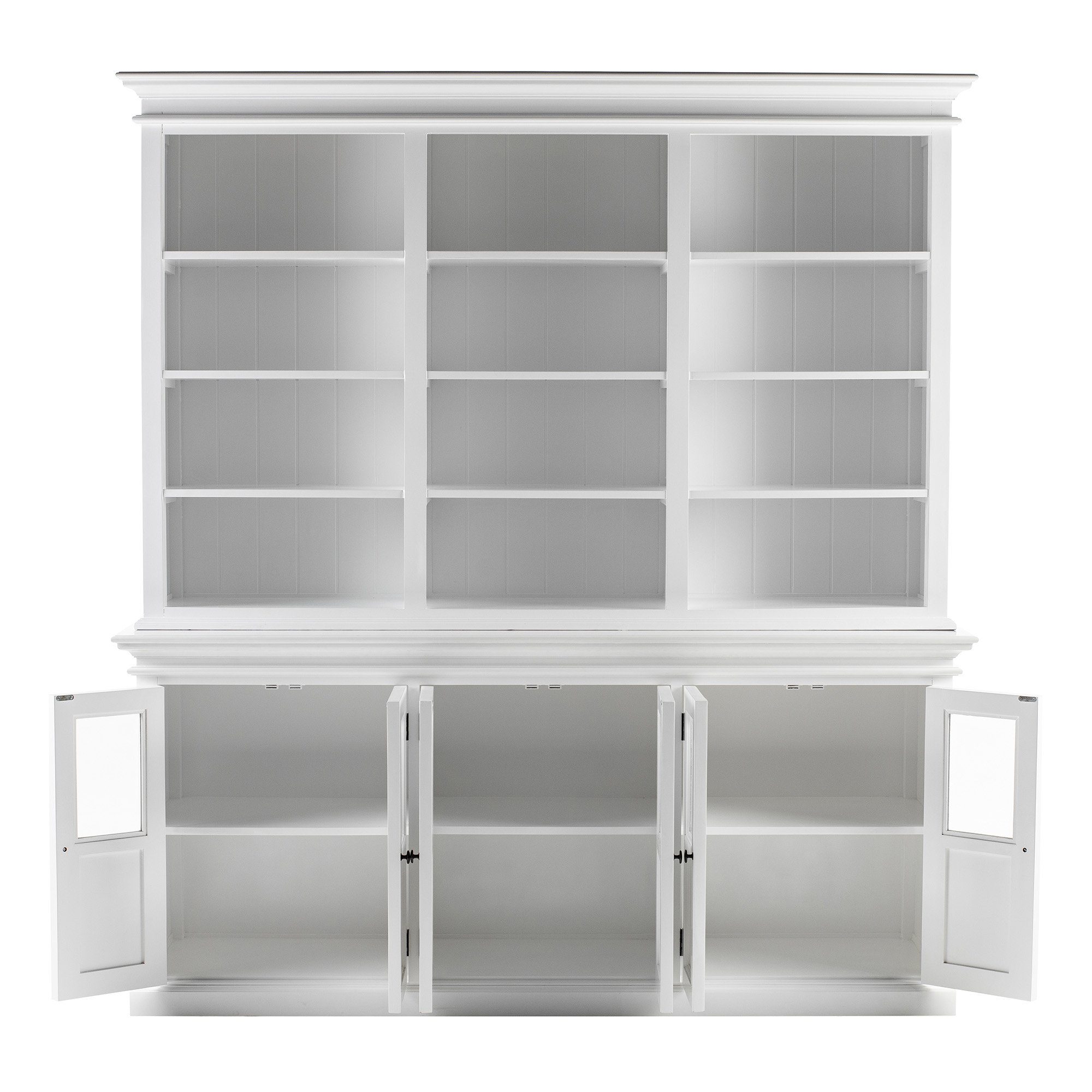 Novasolo Küchenbuffet Halifax Bücherschrank mit 6 Glastüren