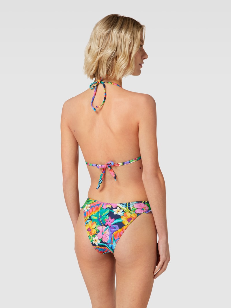 Bikini-Oberteil mit Allover-Print Modell 'SHELLO LEILANI' in marineblau