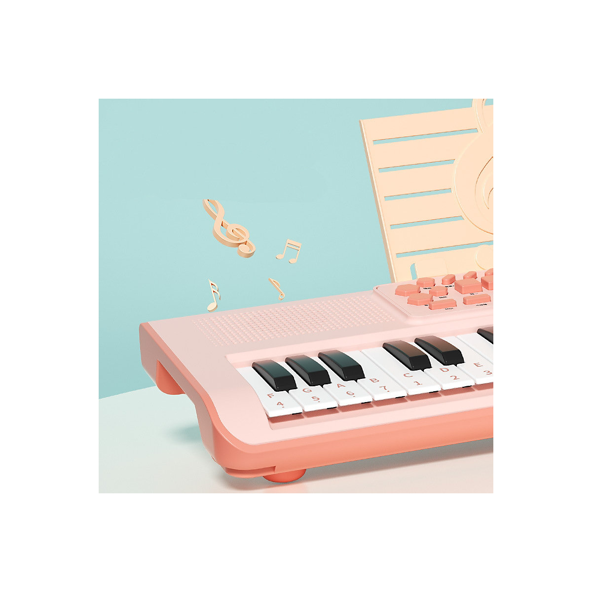 Musik elektronische Tastatur Multifunktionales spielbares Einsteiger-Musikinstrument mit Mikrofon