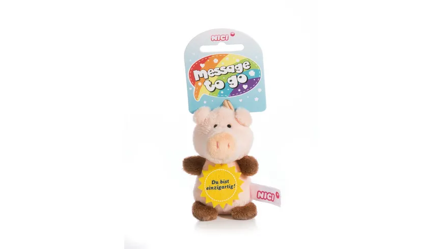 NICI Schwein Du bist einzigartig 8cm mit Loop