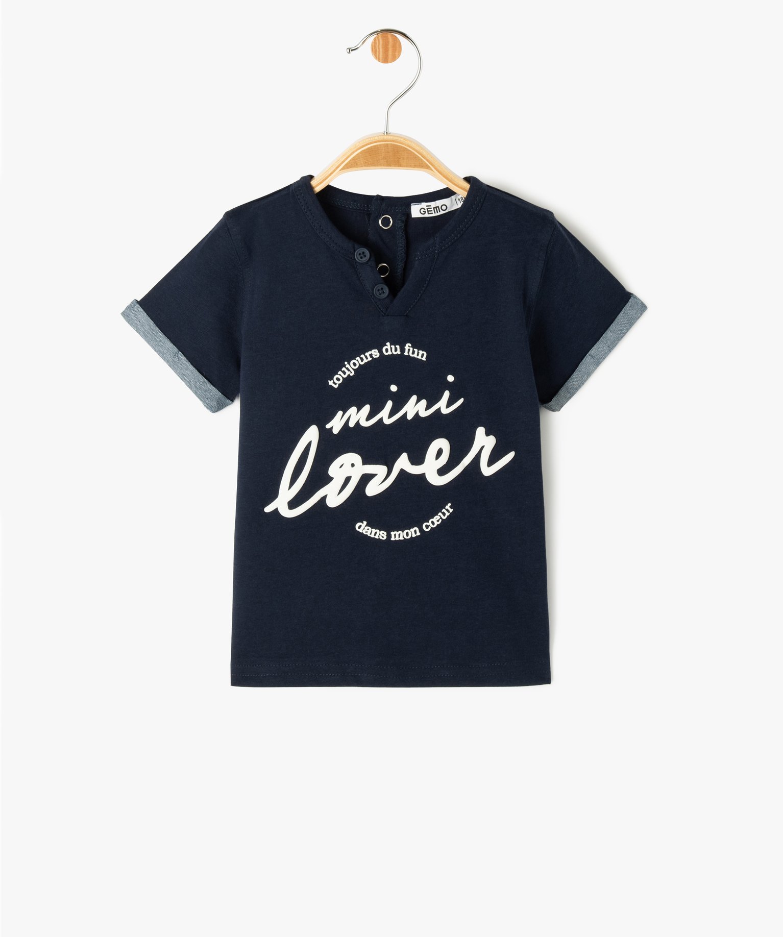Tee-shirt bébé Garçon imprimé avec inscription marine | GEMO