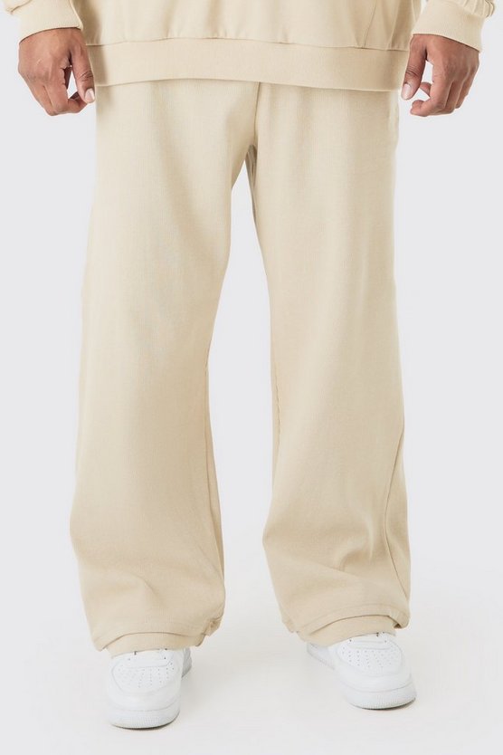 Plus gerippte Edition Jogginghose mit geteiltem Saum