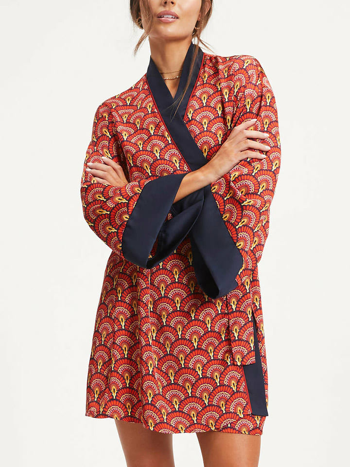 Milan Kiss Kimono in Dunkelblau/ Rot günstig kaufen