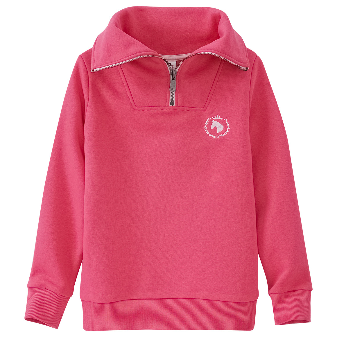 Mädchen Sweatshirt mit Pferde-Stickerei