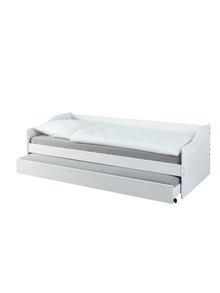 ebuy24 Bett Leonie Weiß 207 x 97 cm günstig kaufen onesize