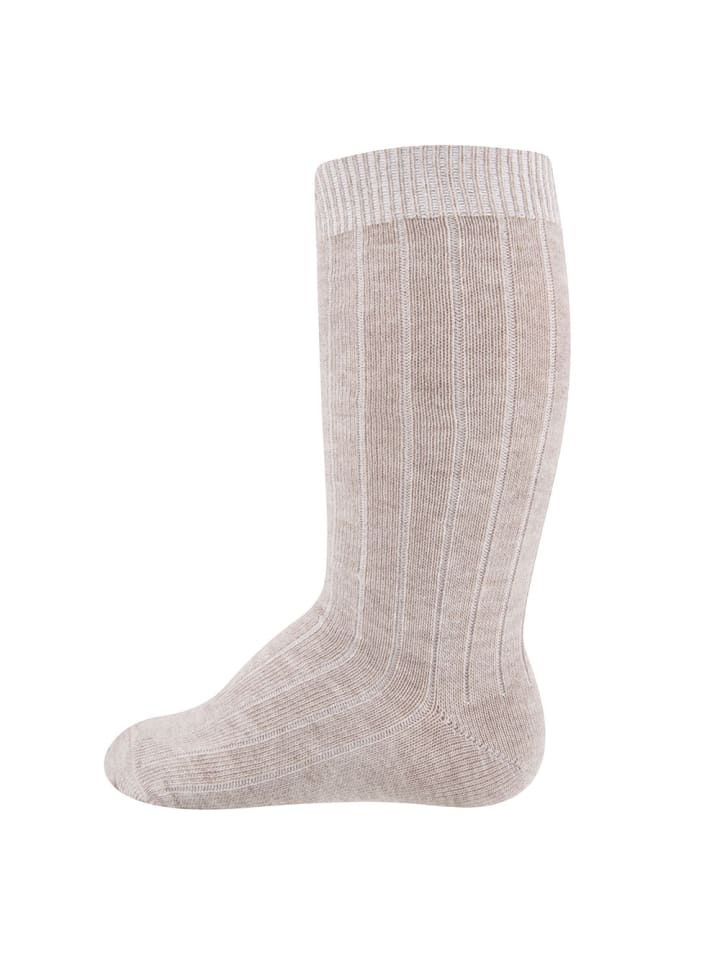 ewers Kniestrümpfe Rippe in dunkel beige meliert günstig kaufen