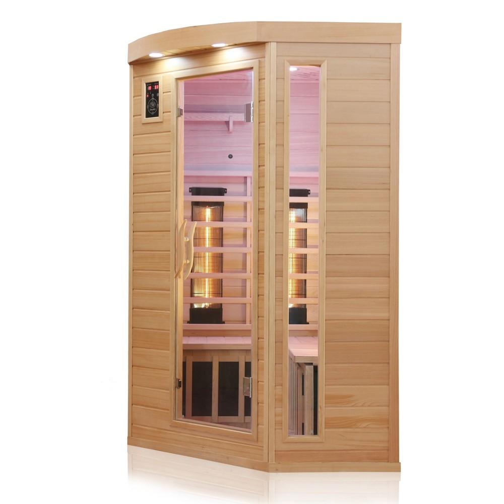Dewello Infrarotkabine Infrarotsauna LAKEFIELD 3 120cm x 120cm x 190cm Dual-Therm