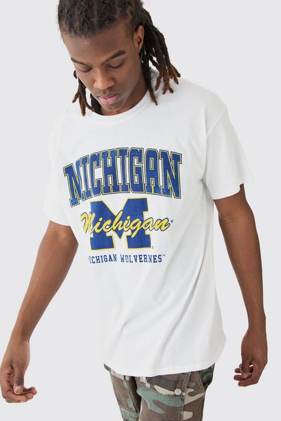 Oversize T-Shirt mit lizenziertem Michigan-Print