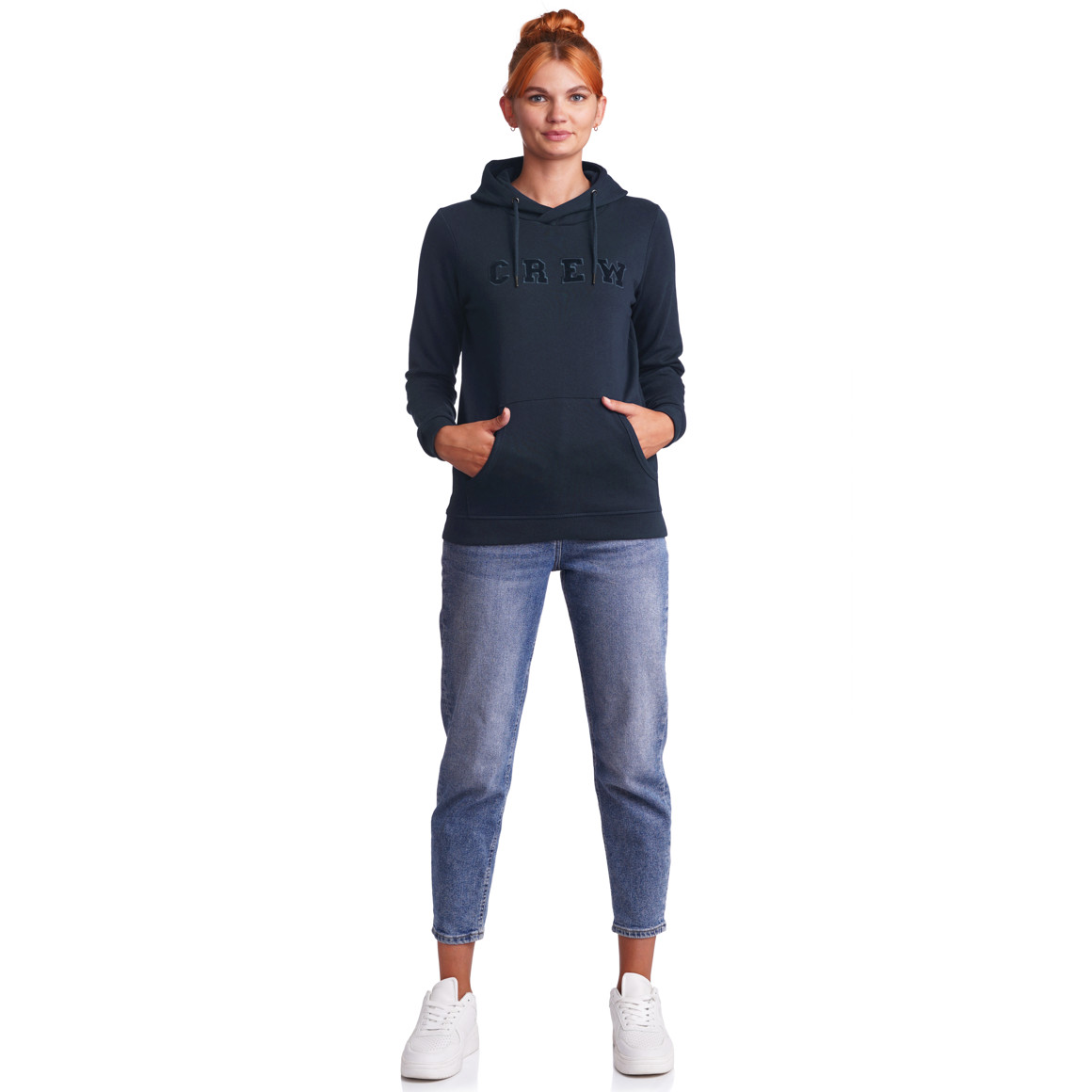 Damen Hoodie mit appliziertem Schriftzug