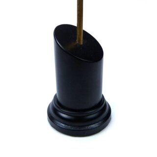 Runder Holzsockel für Büsten 3,5 x 3,5 cm Schwarz