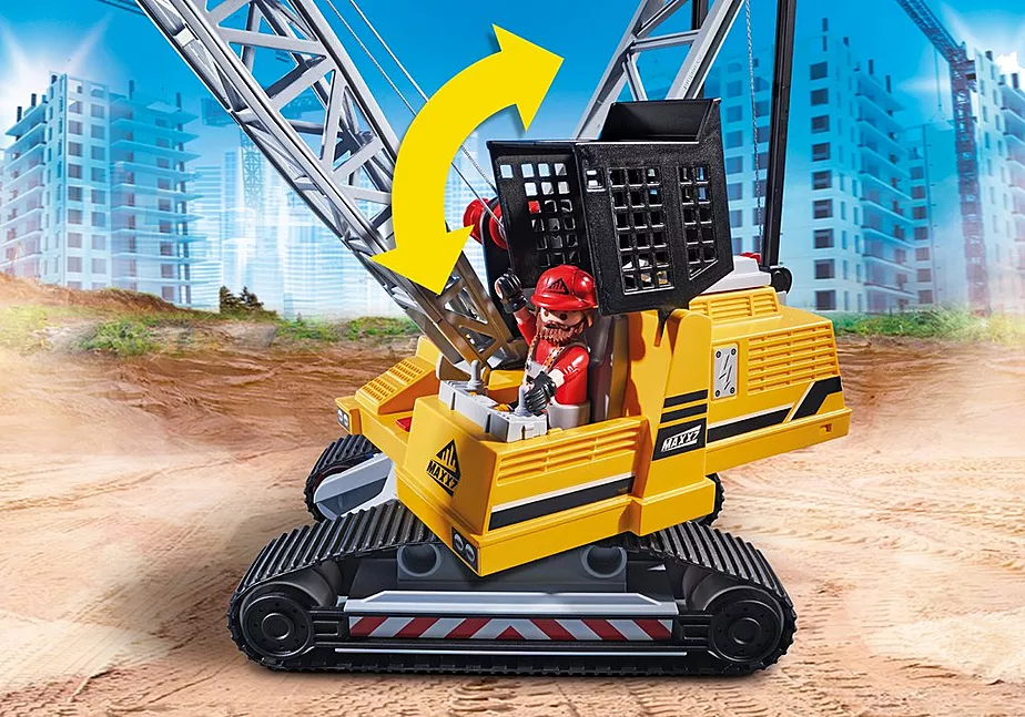 Seilbagger mit Bauteil