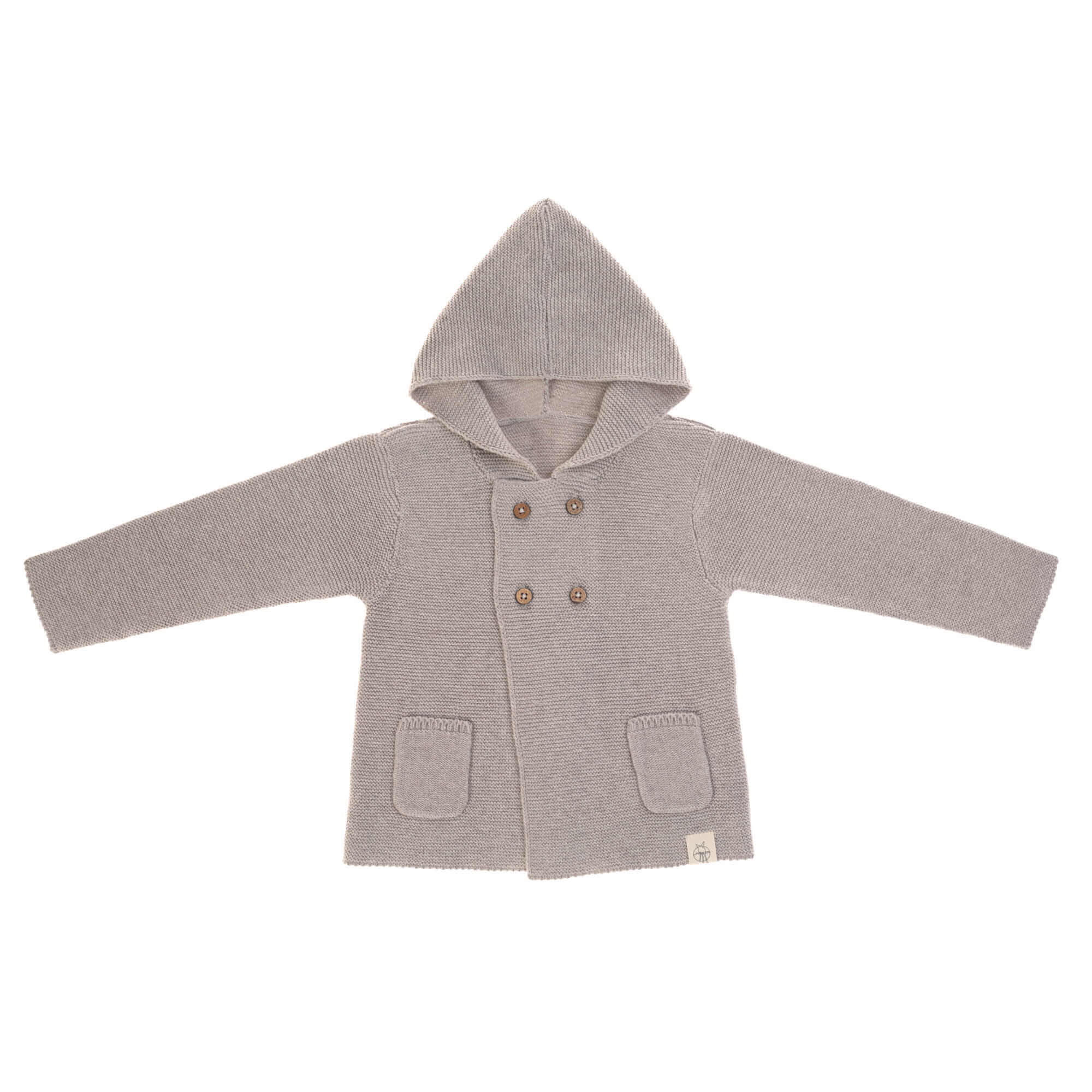 Baby Jacke - Strick Hoodie, Grau