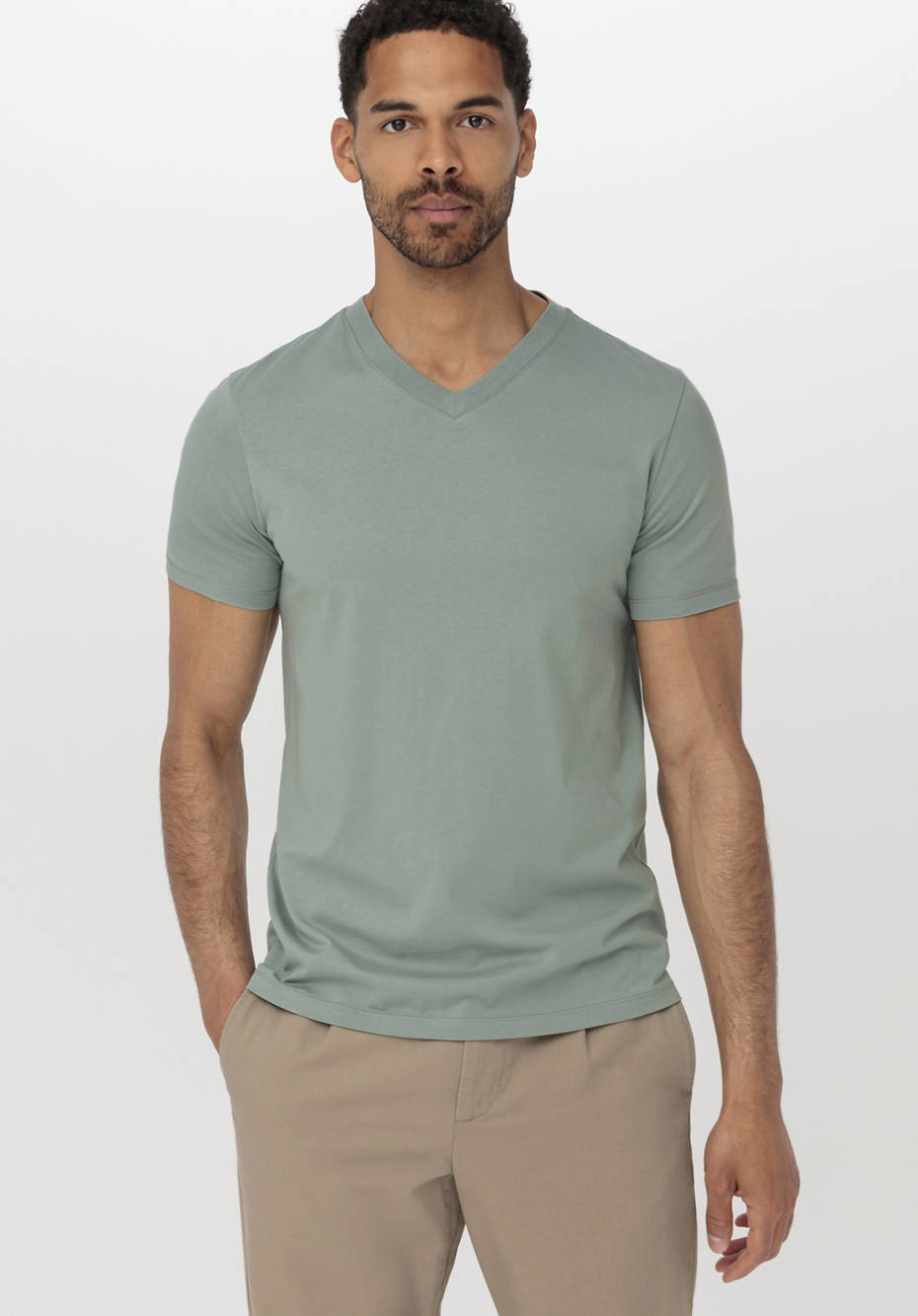 V-Shirt Regular aus reiner Bio-Baumwolle