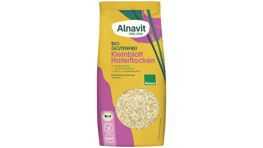 Alnavit Bioland-Kleinblatt Haferflocken glutenfrei 450 g