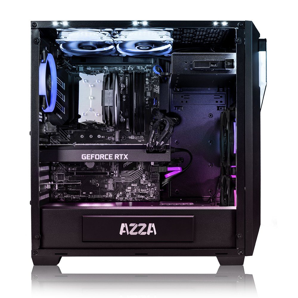 Megaport Gaming-PC (Intel Core i7-11700F 8x2,50 GHz 11700F, GeForce RTX 3060, 32 GB RAM, 1000 GB SSD, Luftkühlung, WLAN)