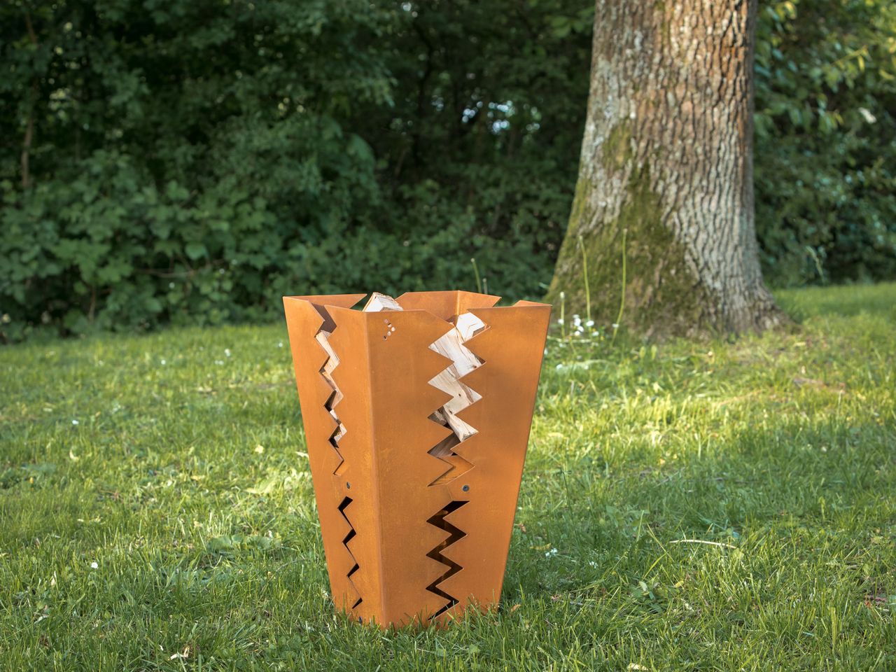 Keilbach Designprodukte Keilbach Feuerstelle, 35 x 35 x 60 cm, Stahl