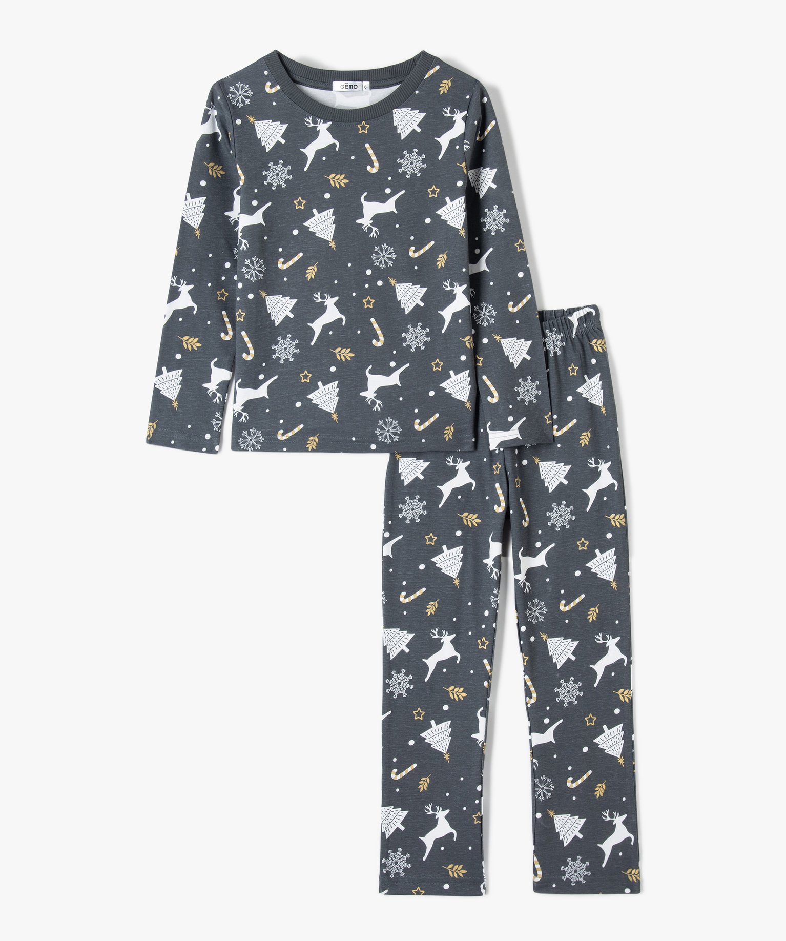 Pyjama fille avec motifs de Nol imprime | GEMO