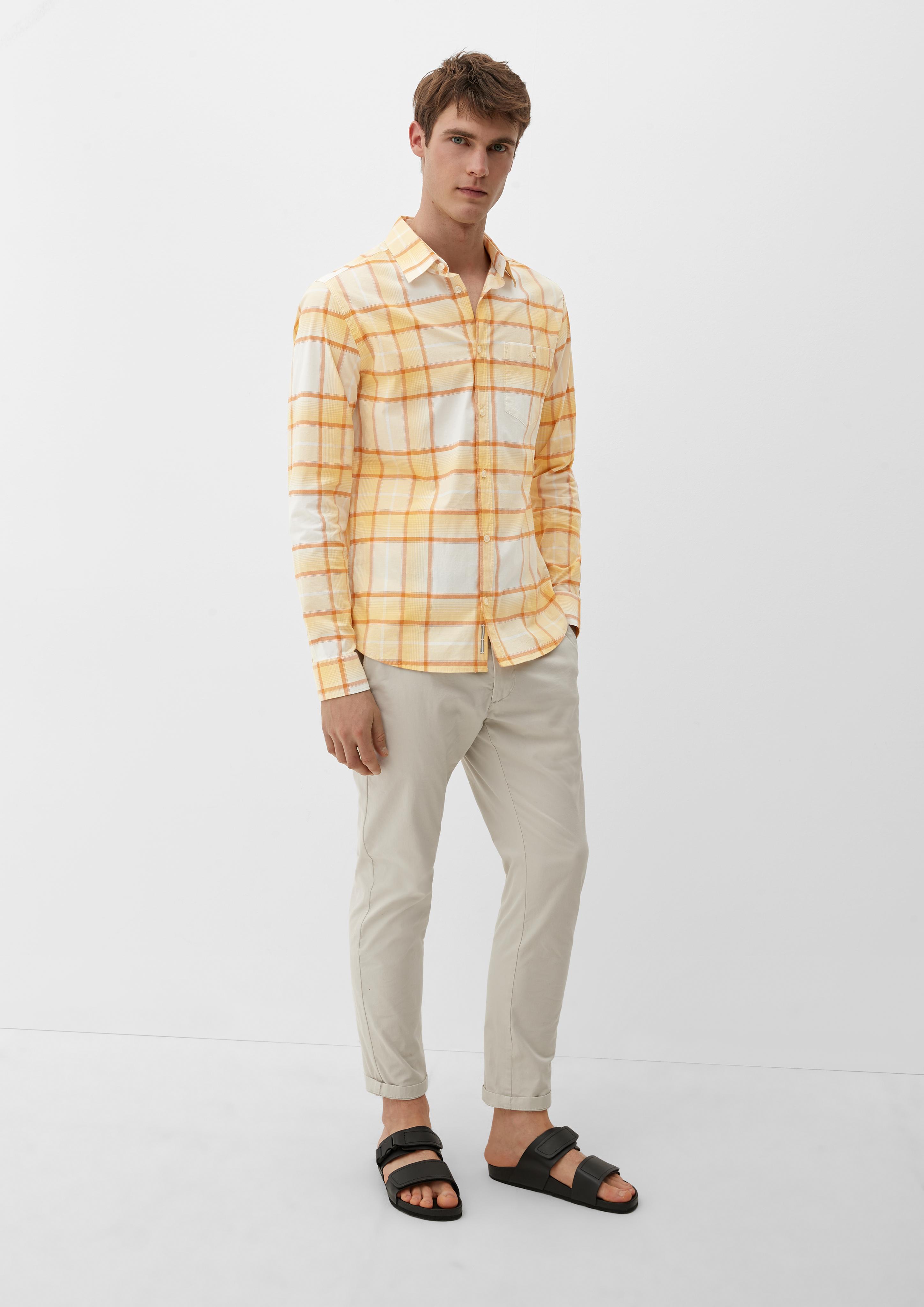 Kariertes Hemd aus Baumwollstretch  2127472-13N1