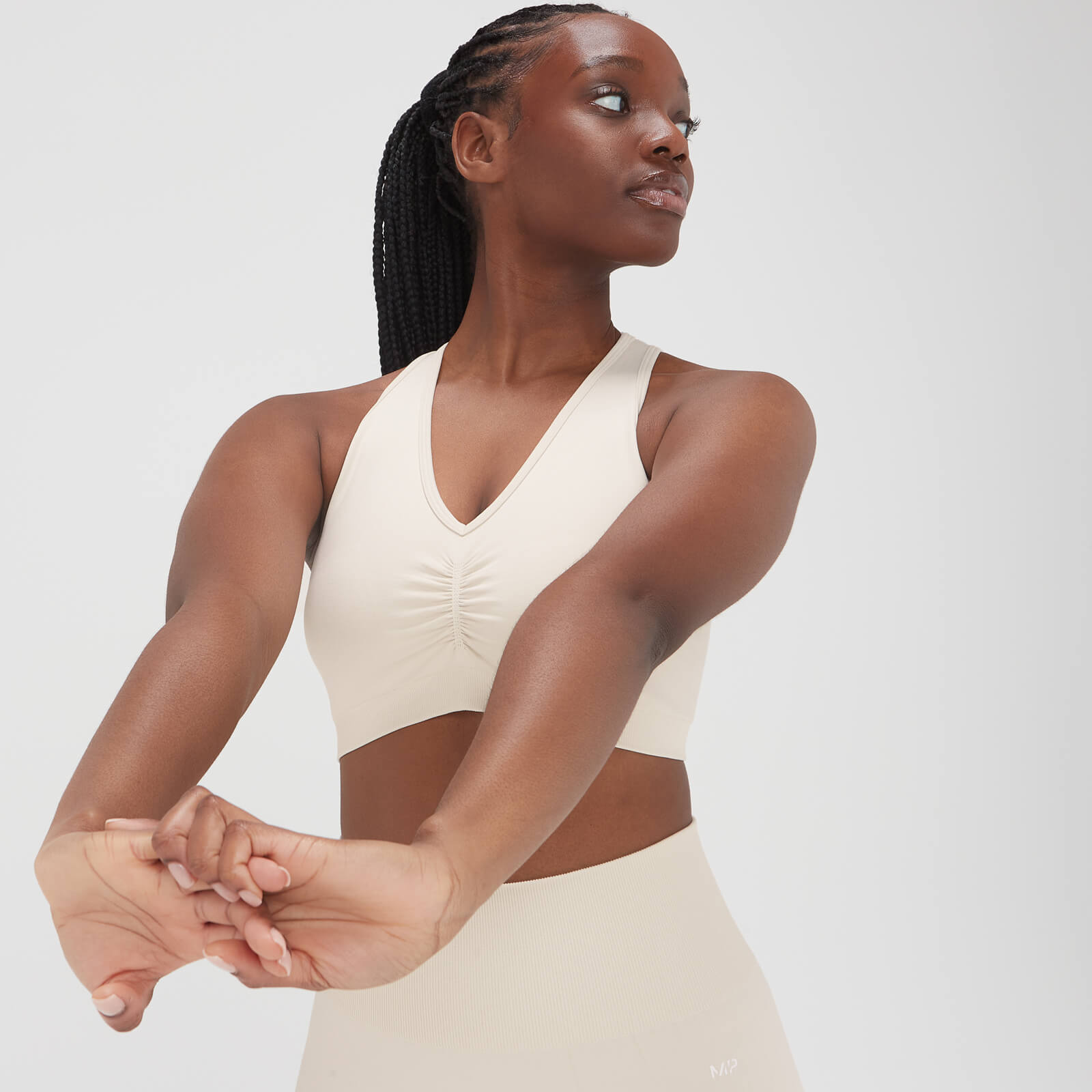 Brassière sans coutures délavée MP pour femmes – Écru