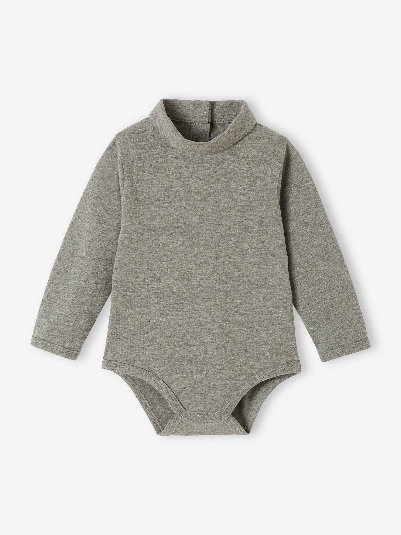 Lot de 2 bodies bébé col roulé écru