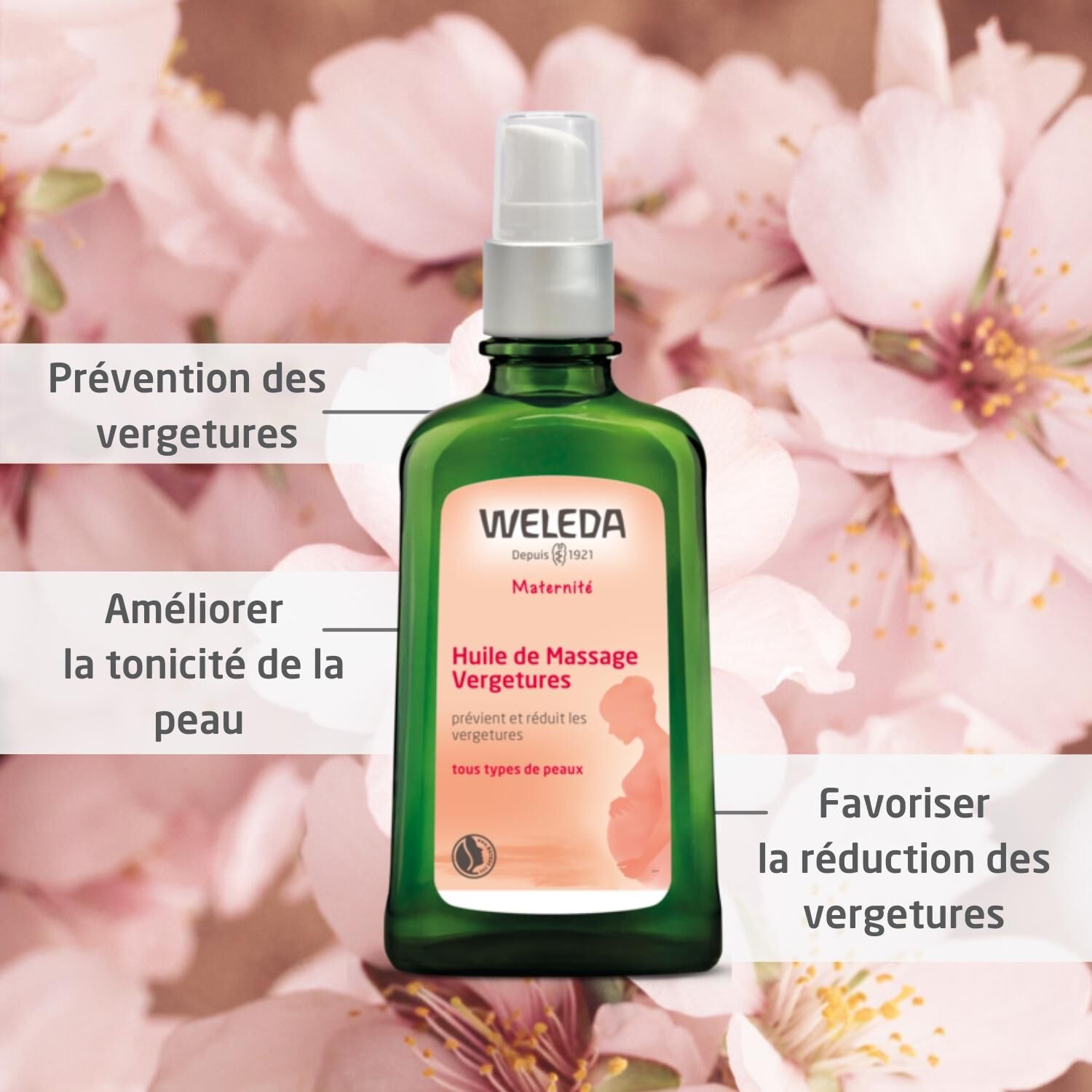 Weleda Maternité Huile de Massage Vergetures - Femmes Enceintes et Allaitantes - 100 ml