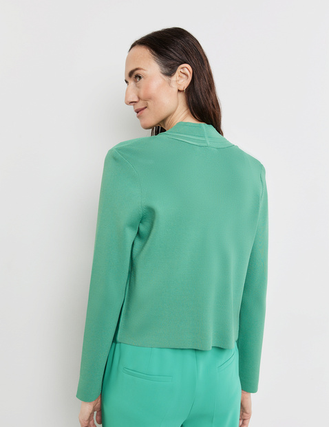 Offener Cardigan aus feinem Rippstrick