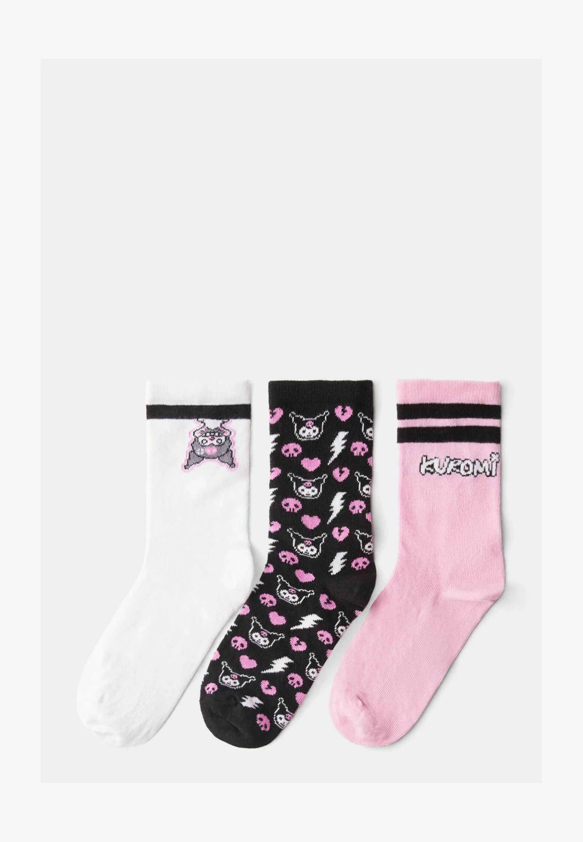 Bershka KUROMI-PACK DE 3 - Calcetines