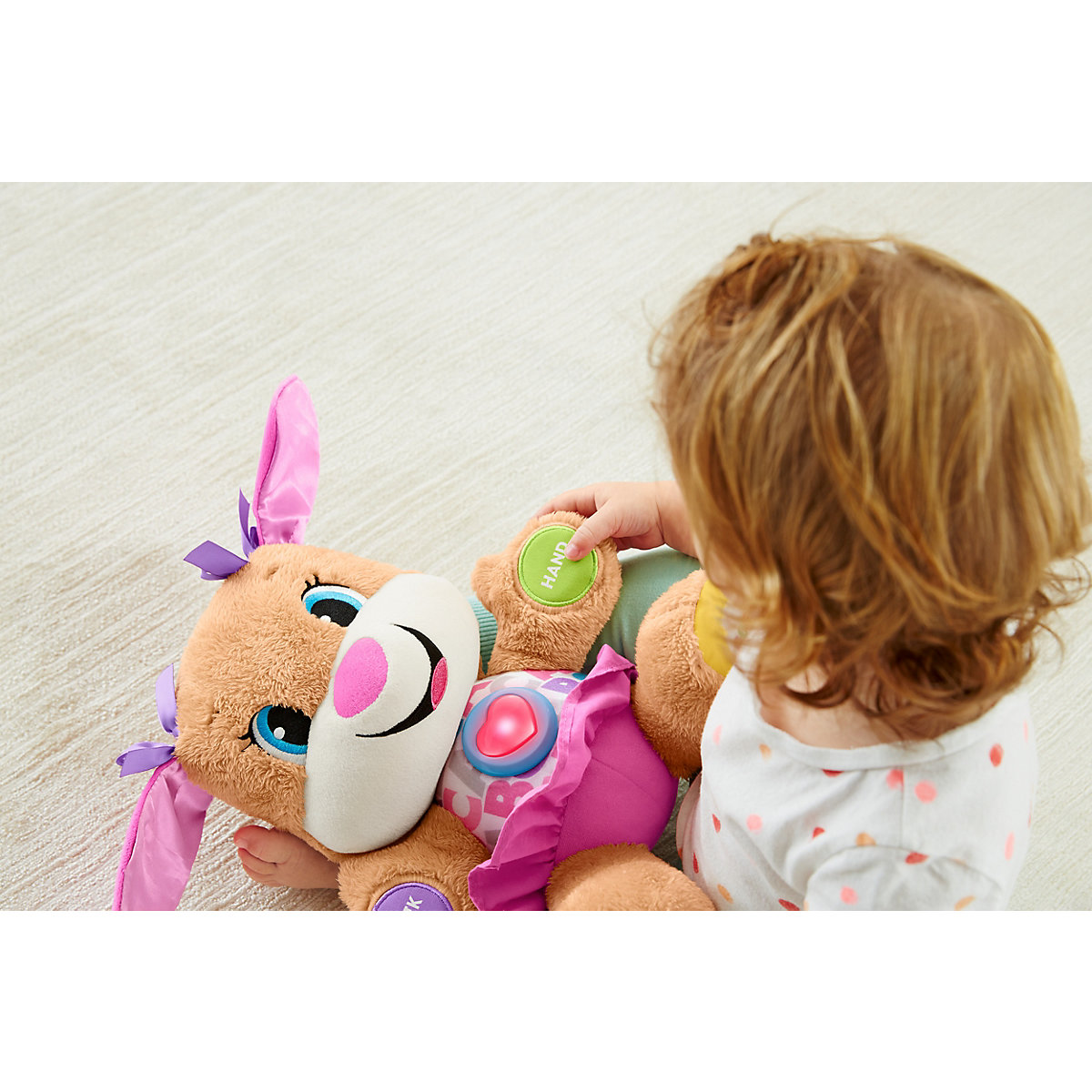Fisher-Price Lernspaß Hundefreundin, Baby-Spielzeug, Kuscheltier, Lernspielzeug