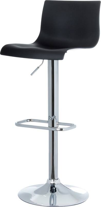 Paperflow Barhocker mit verstellbarem Sitz Sacramento Schwarz 2 Stück