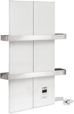 Finesa Elektrischer Badheizkörper mit Smarte Thermostat, Wärmeabgabe 400-1200W, 5 Jahre GARANTIE