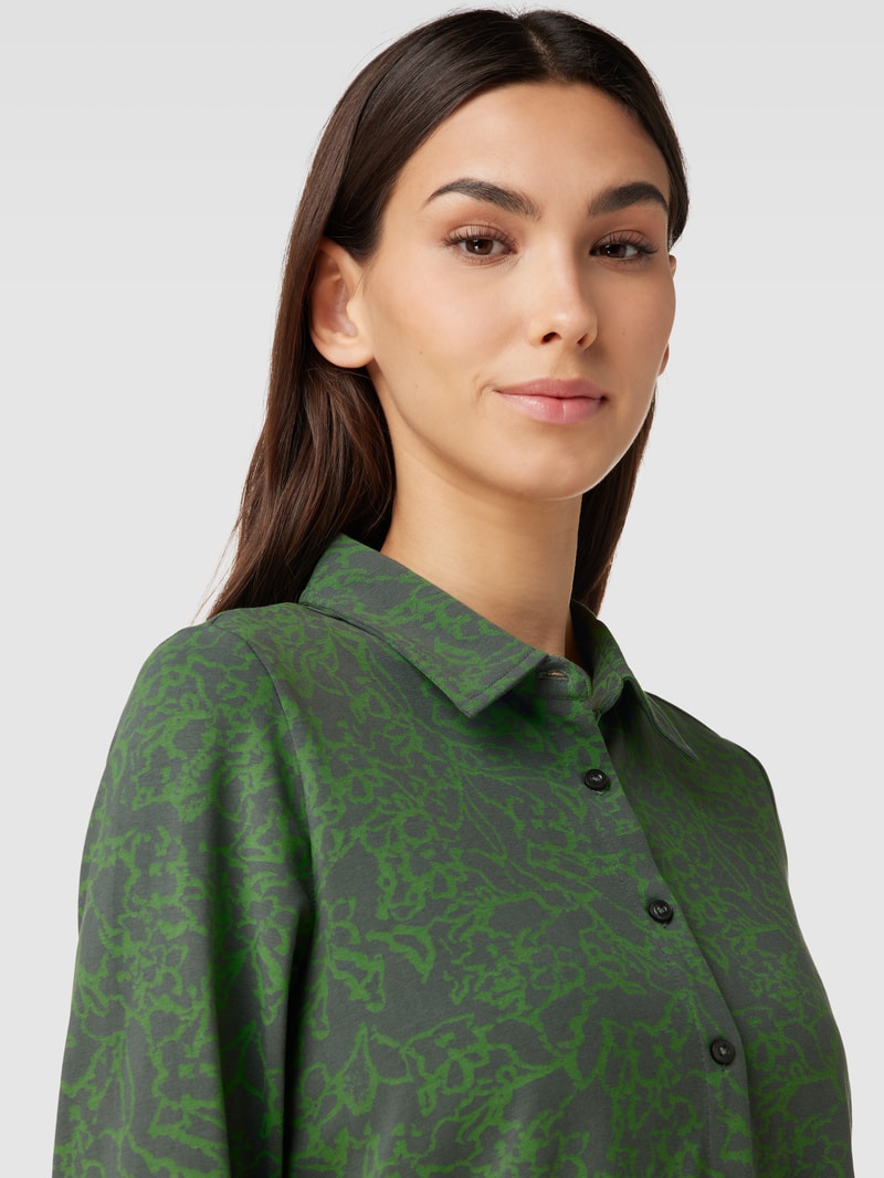 Hemdbluse mit Umlegekragen in grasgrün