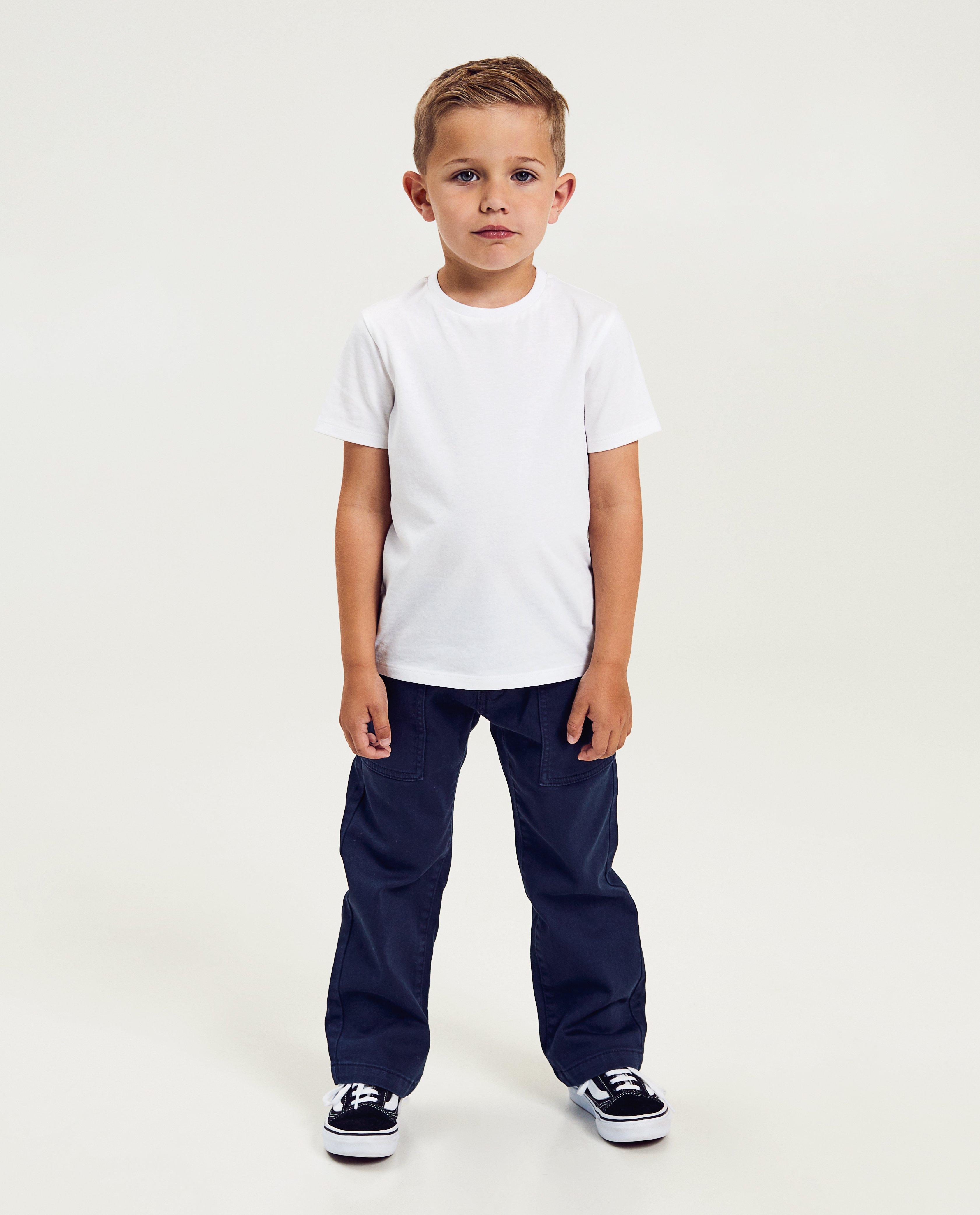 Pantaloni Kidz Nation albastru închis, croială dreaptă, 2-7 ani albastru închis