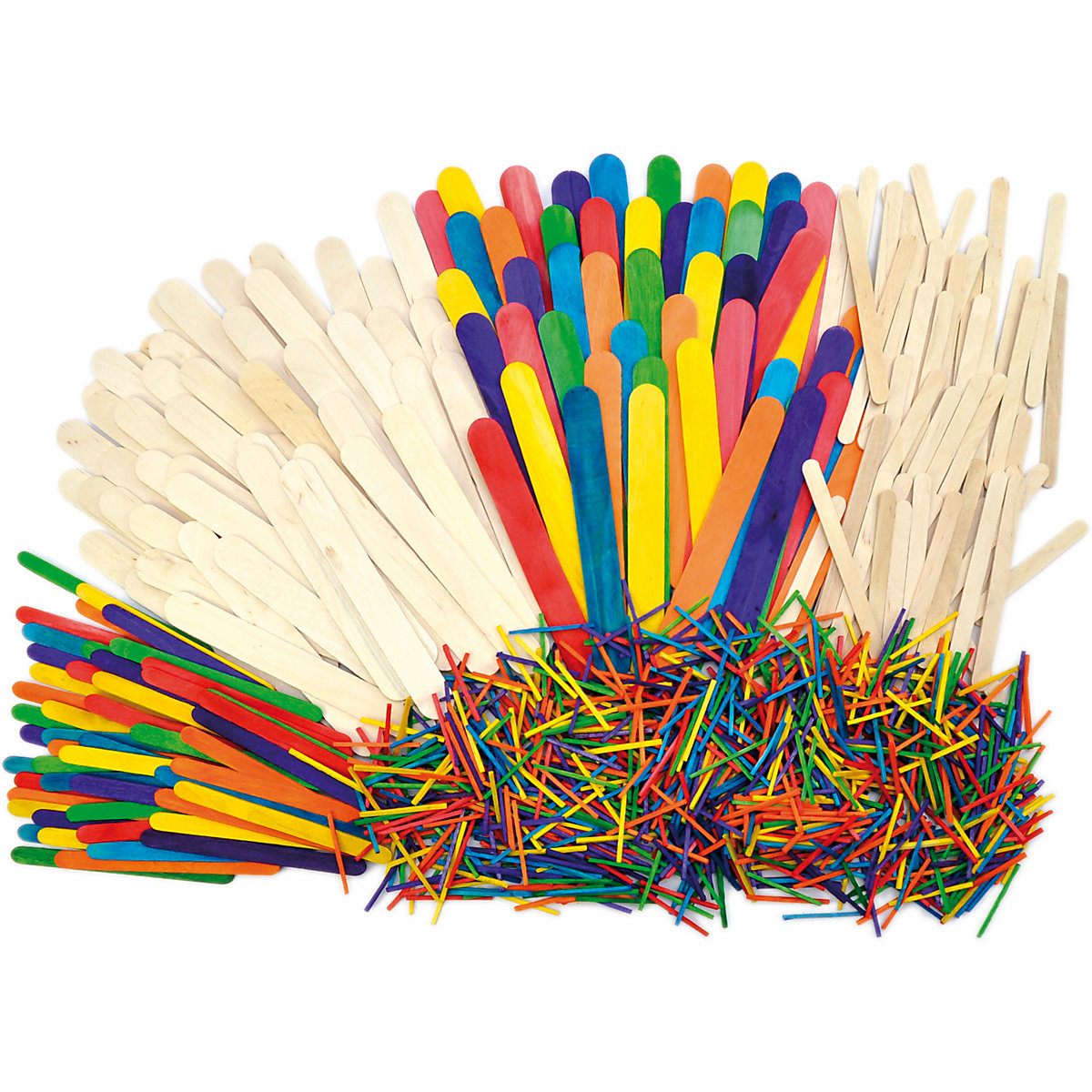Bastelholz-Set Stäbchen + Sticks, 1.200 Teile