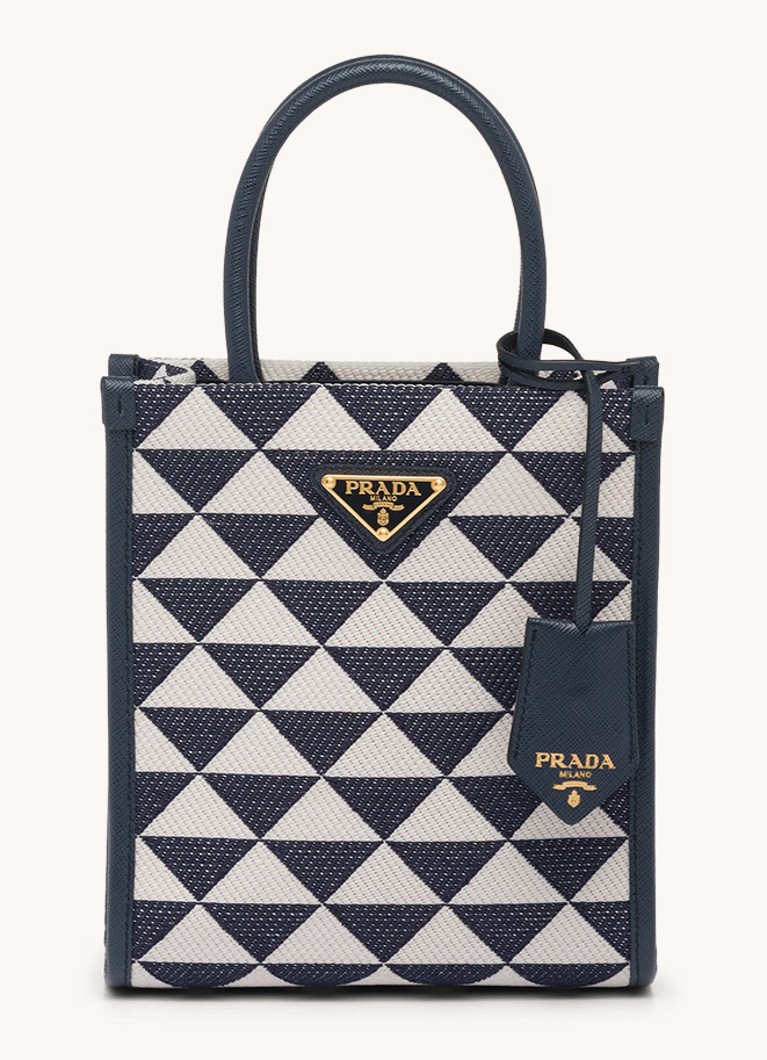 Geantă Prada Symbol cu detalii din piele
