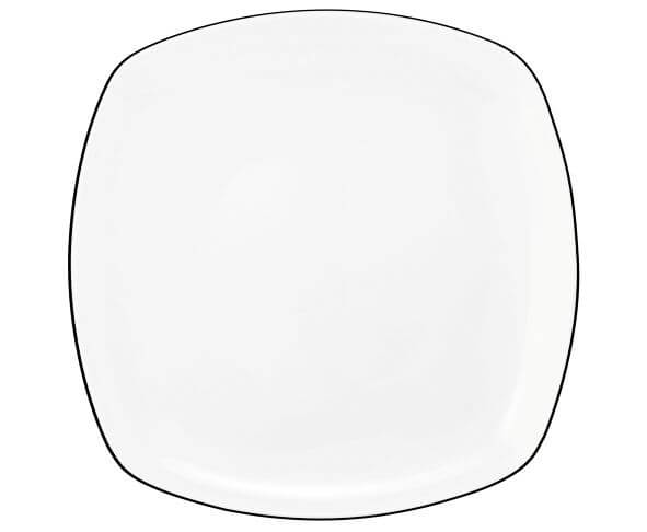 Seltmann Weiden Frühstücksteller Lido Black Line eckig