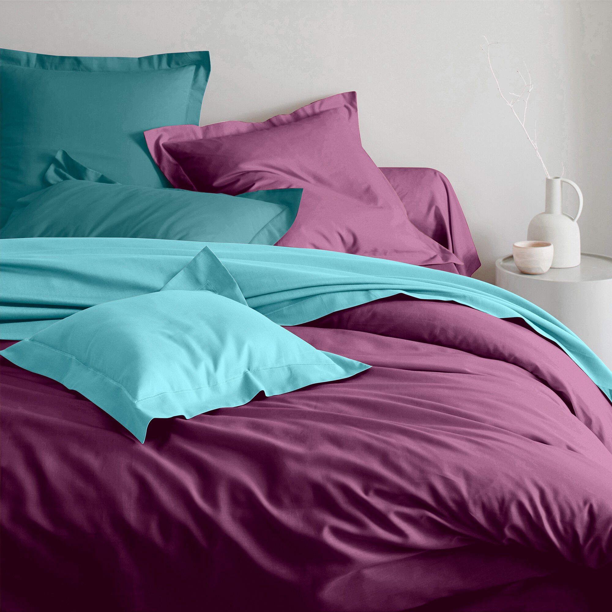 Linge de lit uni coton