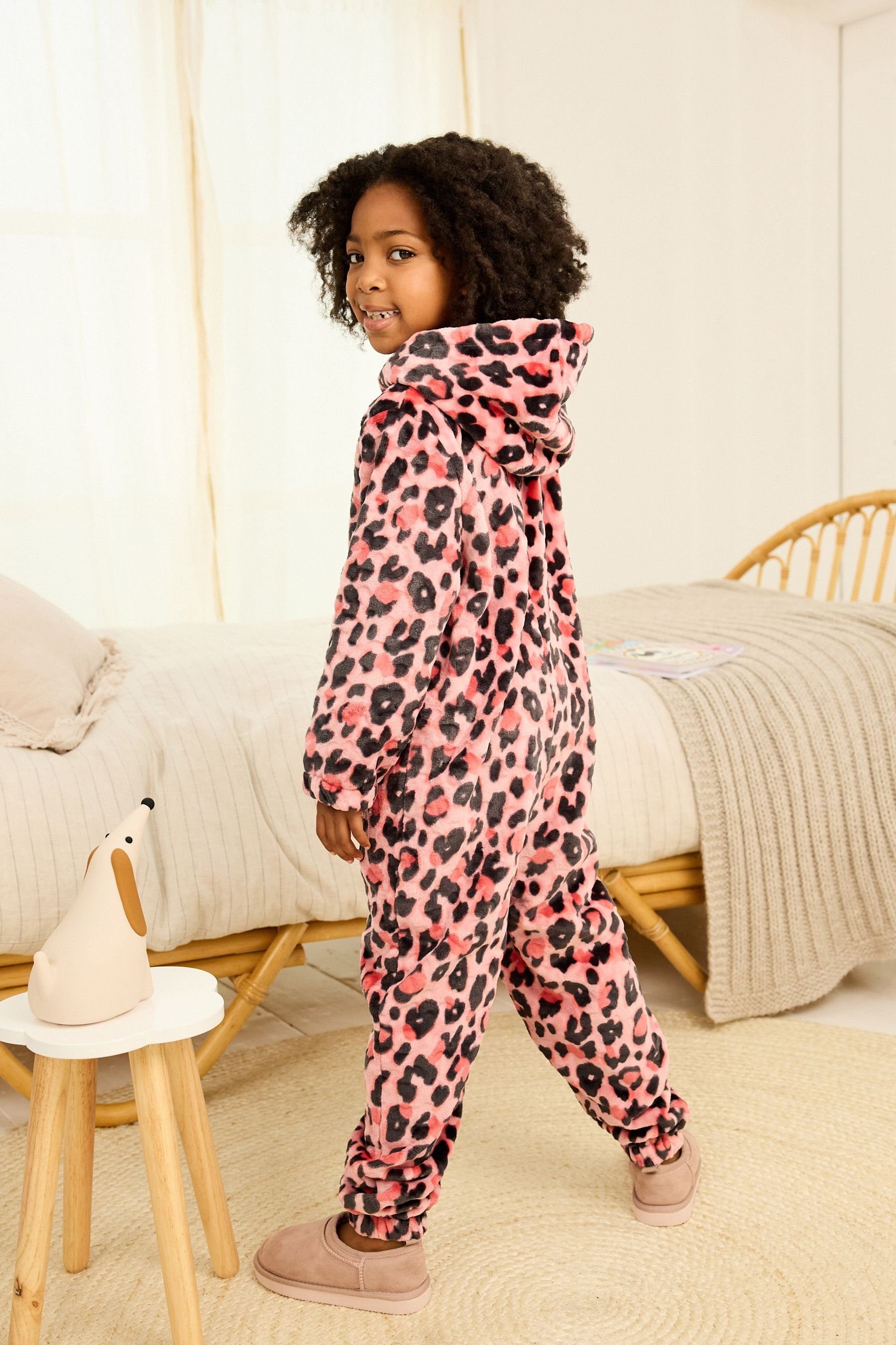 Next Fleeceoverall Fleeceoverall mit Animalprint (1-tlg)