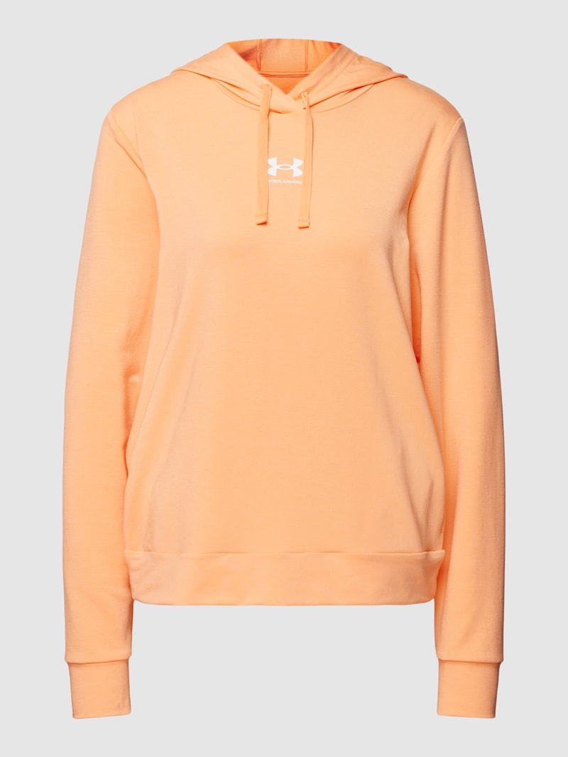 Hoodie mit Eingrifftaschen Modell 'Rival Terry' in orange