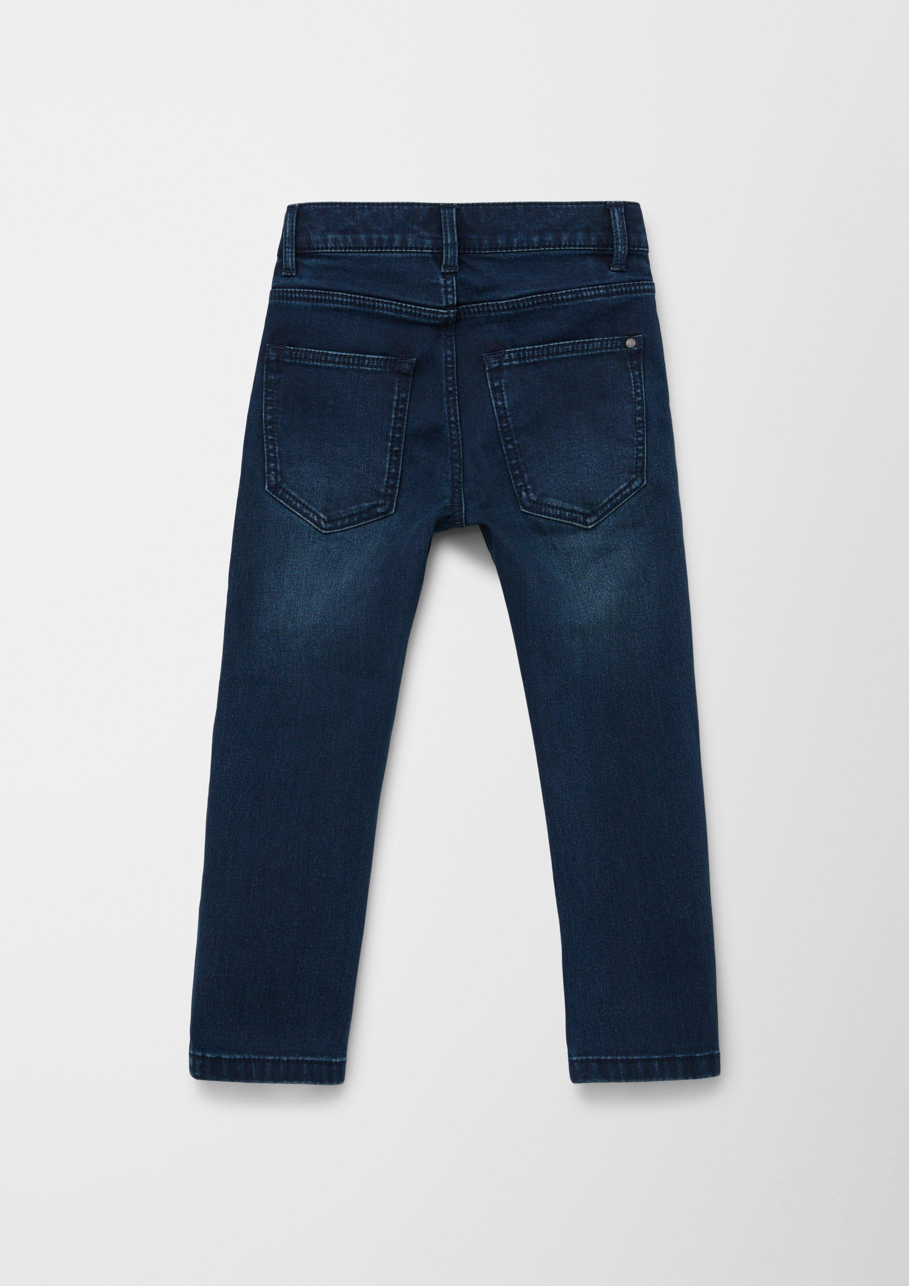 s.Oliver 5-Pocket-Jeans Jeans Pelle / Regular Fit / Mid Rise / Straight Leg / Used-Look Kontrastnähte, Waschung