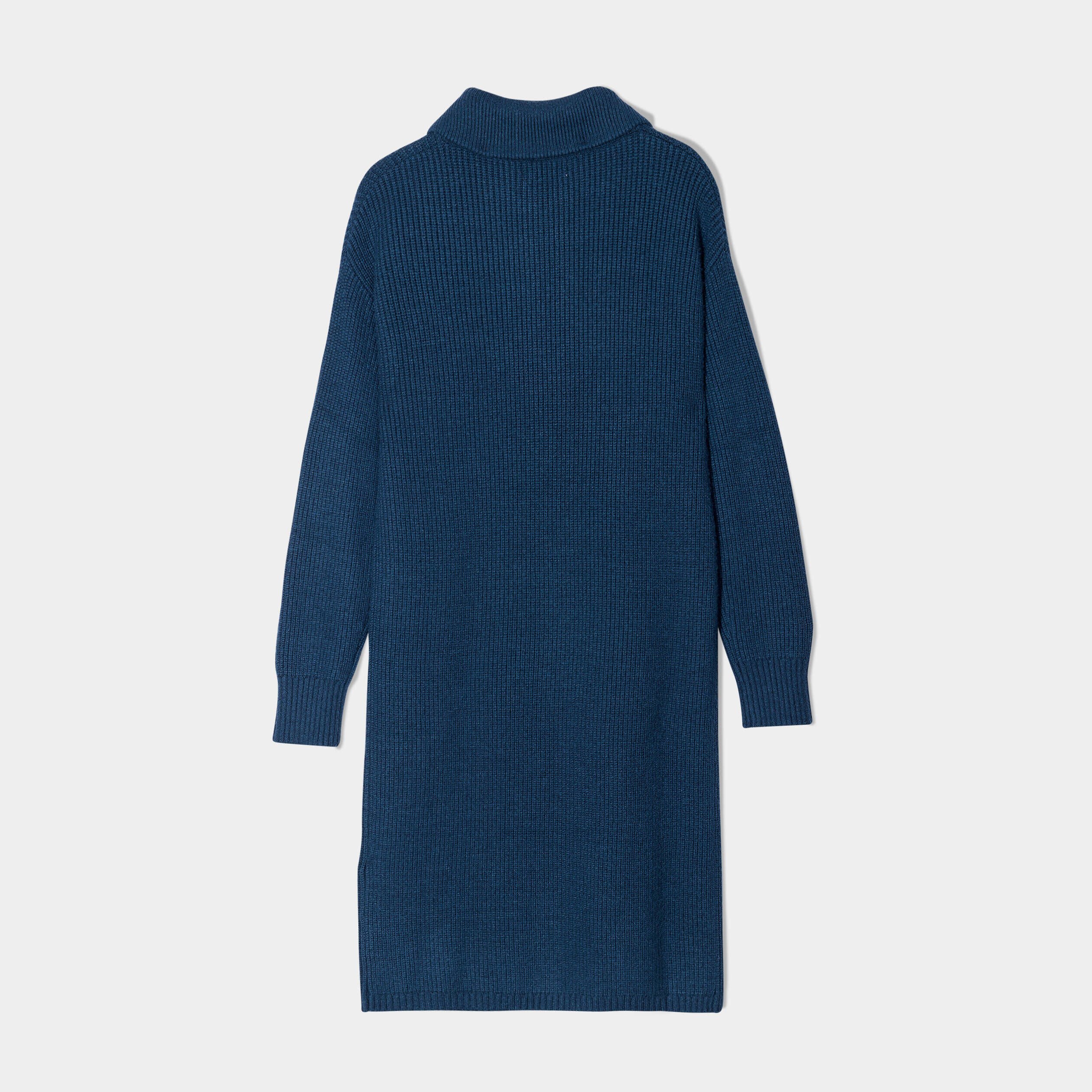 Robe pull col camionneur vert foncé femme | Cache Cache
