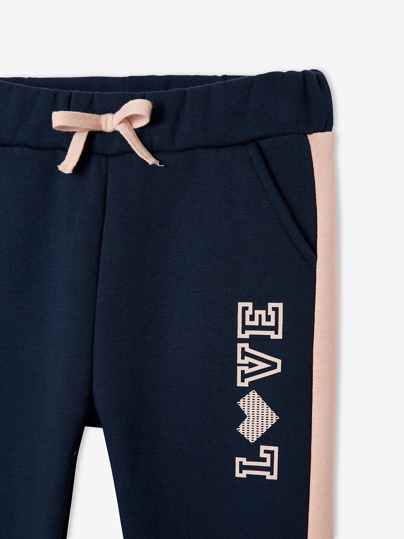 Vertbaudet Mädchen Jogginghose mit seitlichen Streifen - marine