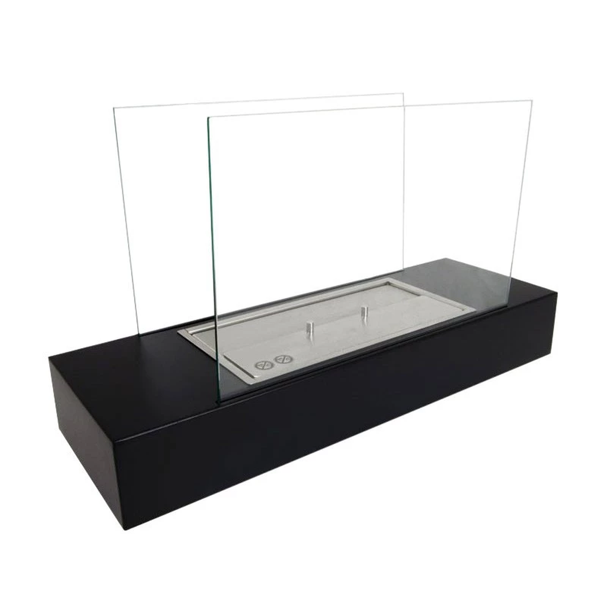 ScandiFlames Freistehender Bioethanol-Kamin, Schwarz, 60 cm, Dekoratives Feuer für Tisch oder Regal, 2 kW, Stilvolles und modernes Accessoire.
