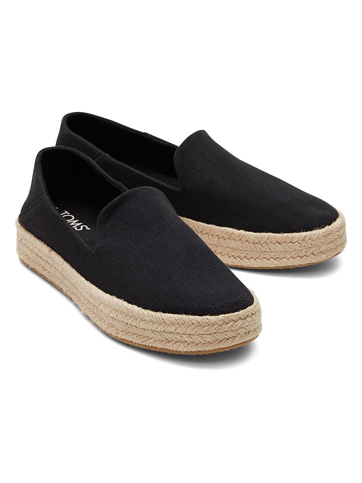 TOMS Espadrilles in Schwarz günstig kaufen