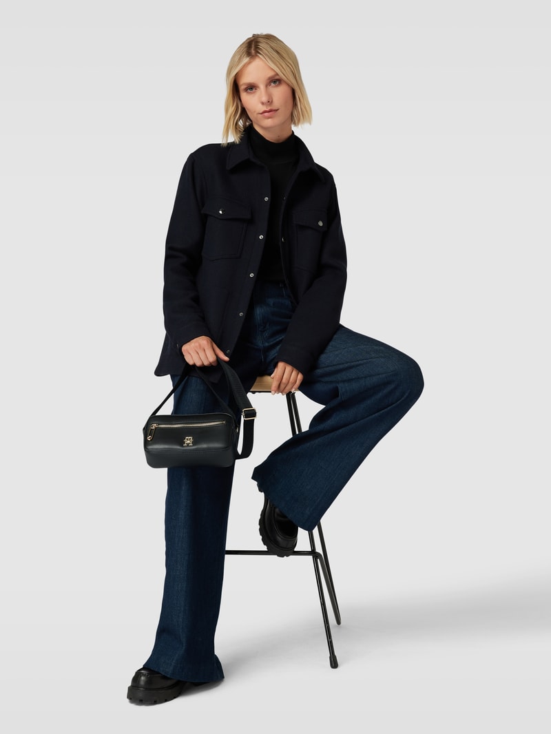 Camera Bag mit Label-Details Modell 'ICONIC' in schwarz