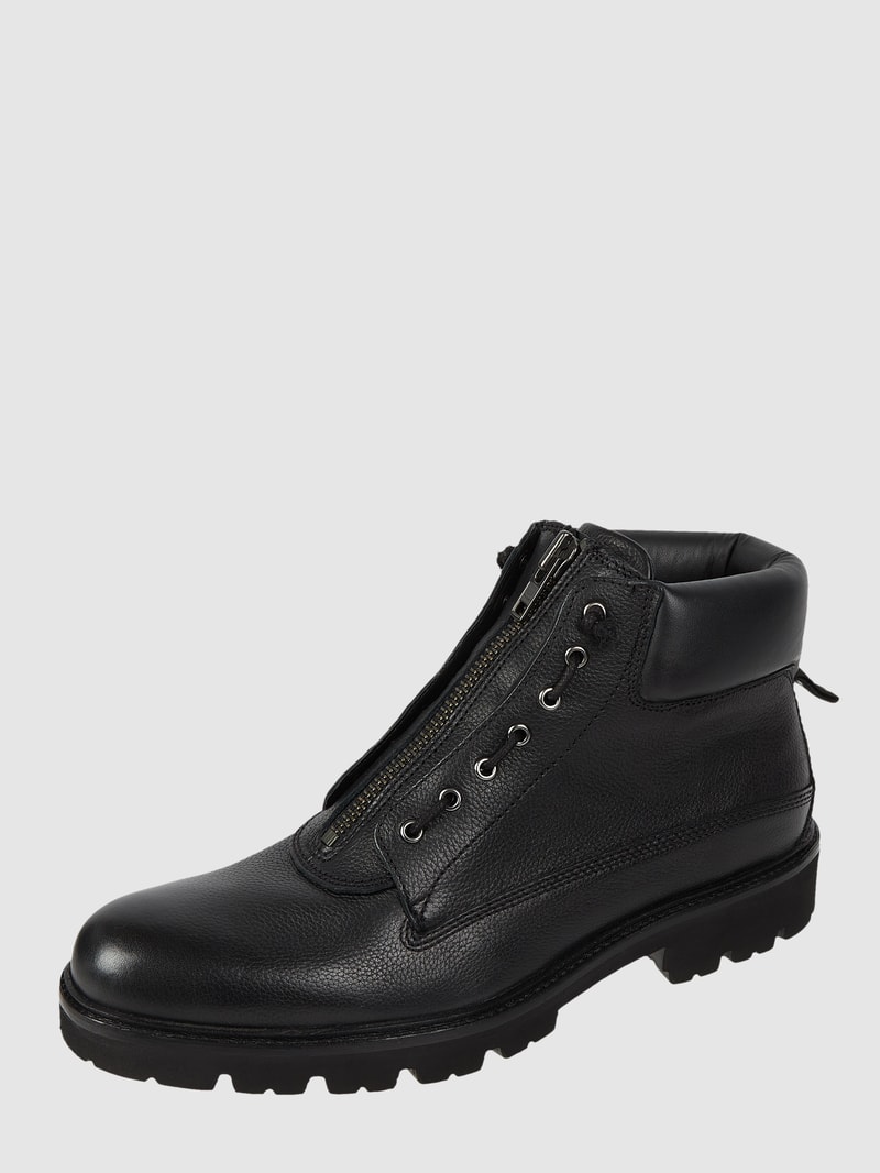 Boots in Leder-Optik Modell 'Jeans' in schwarz