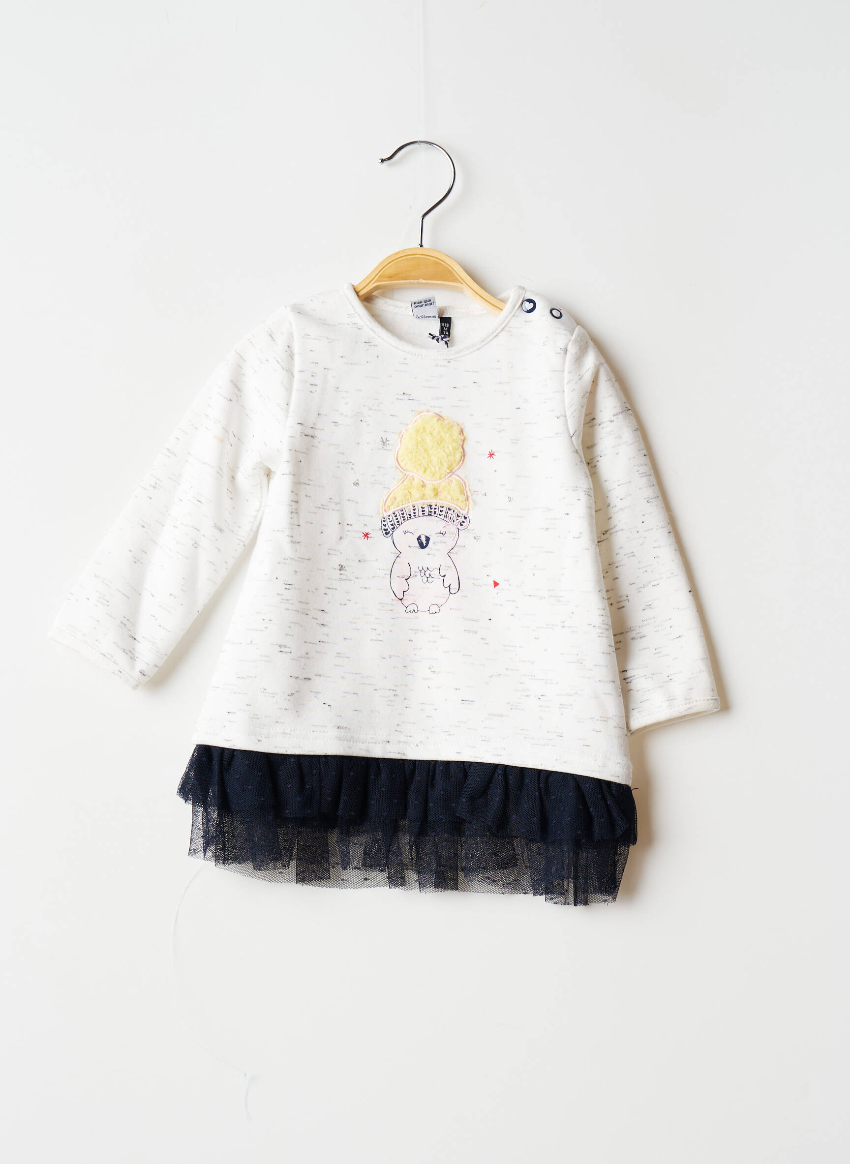 3 Pommes Robes Mi Longues Fille couleur blanc